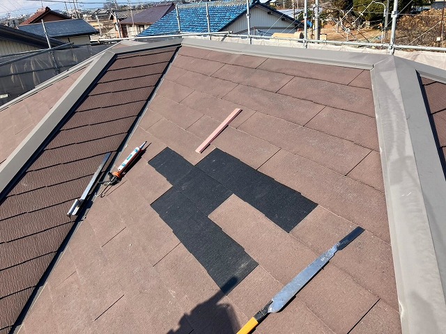 スレート板の差し替え完了